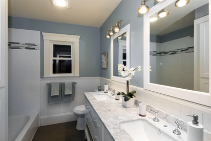 Interior painting project by MoonDance Painting in Marin County — light neutral walls with white trim