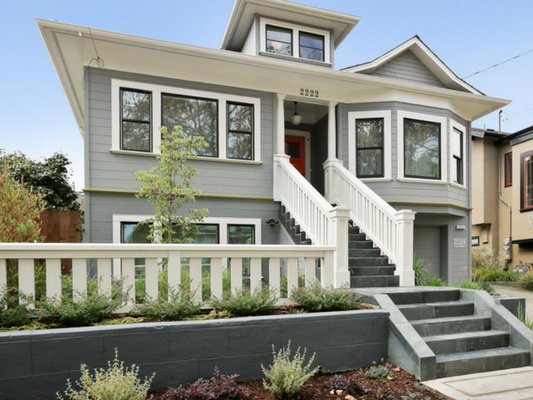 Craftsman home exterior and deck painting by MoonDance Painting in Marin County
